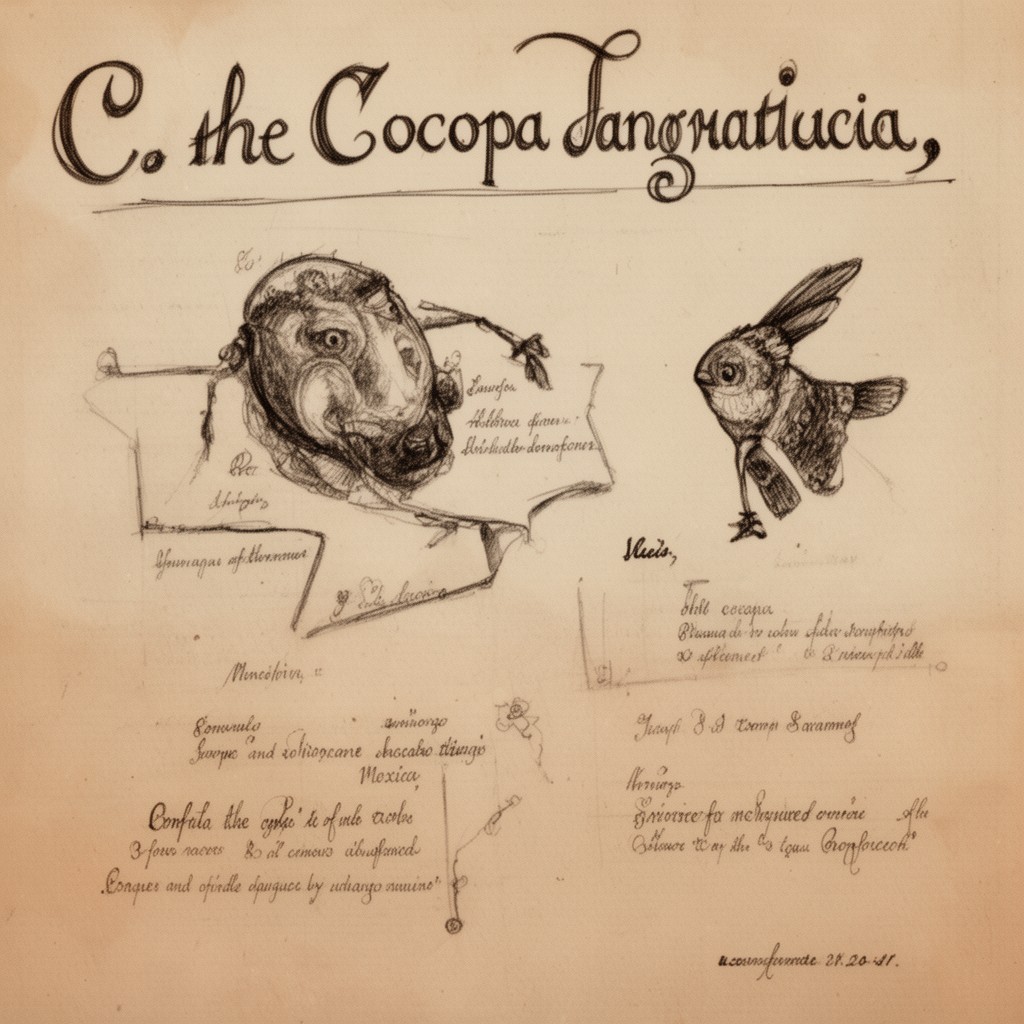 AI-generated illustration of Cocopa language