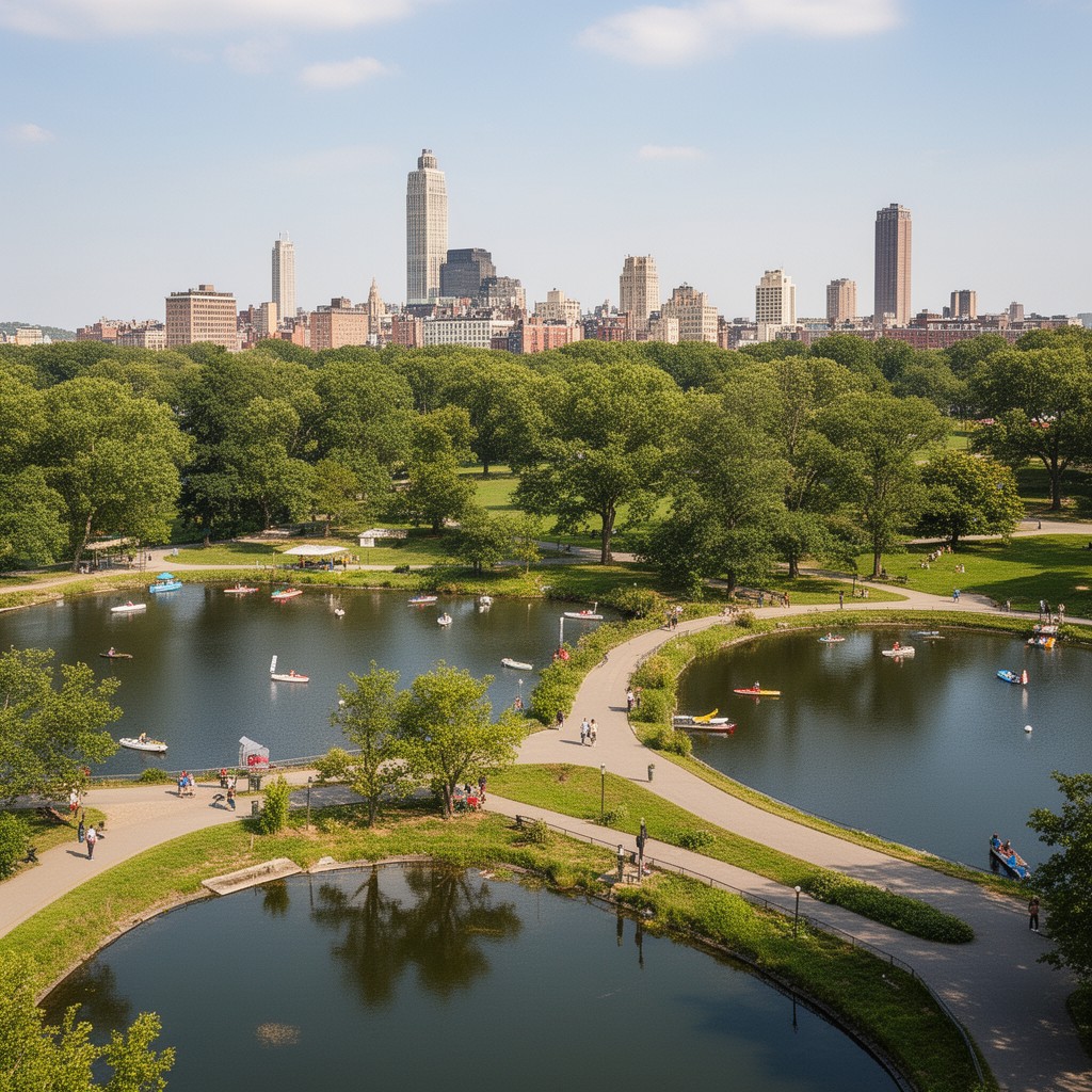 AI-generated illustration of Jamaica Pond