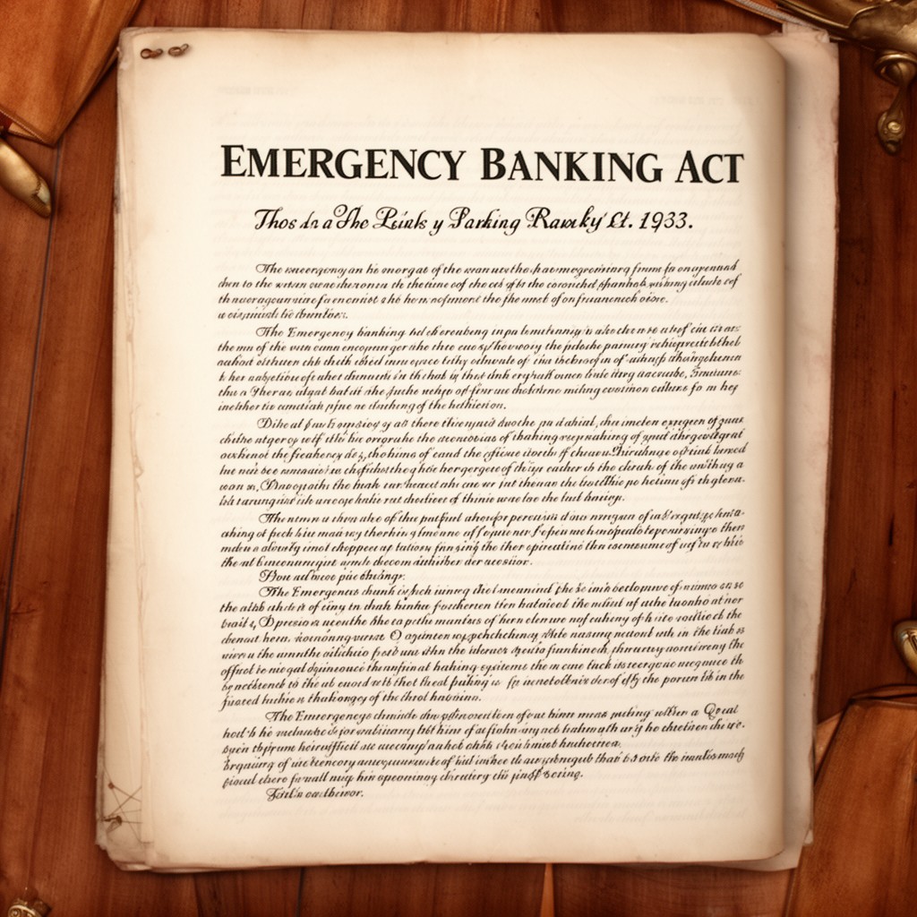 AI-generated illustration of Emergency Banking Act