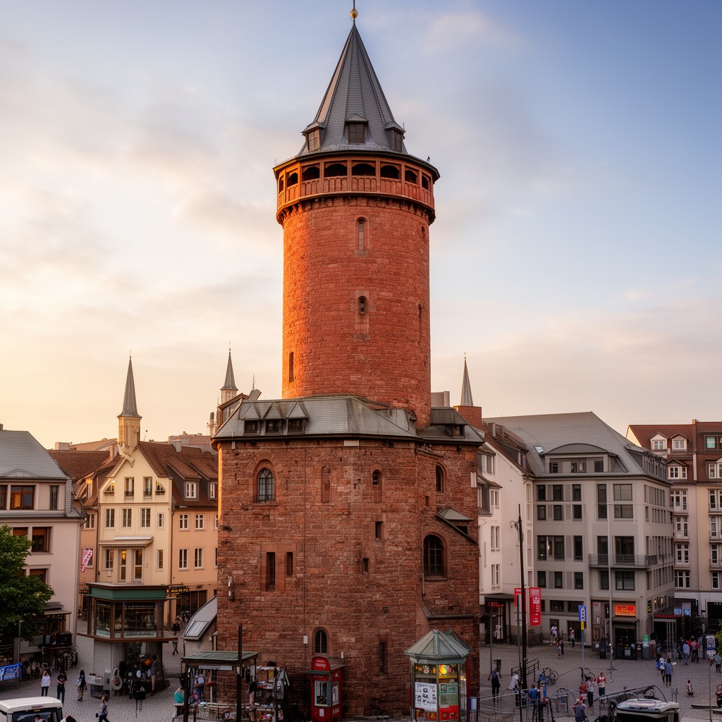 AI-generated illustration of Roter Turm