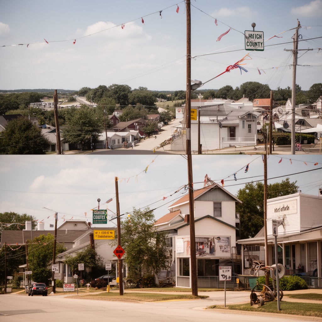 AI-generated illustration of Marion County, Iowa