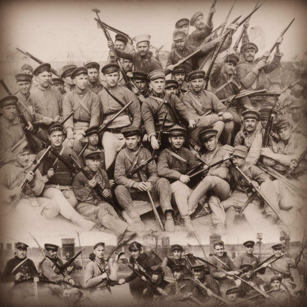 AI-generated illustration of White Army