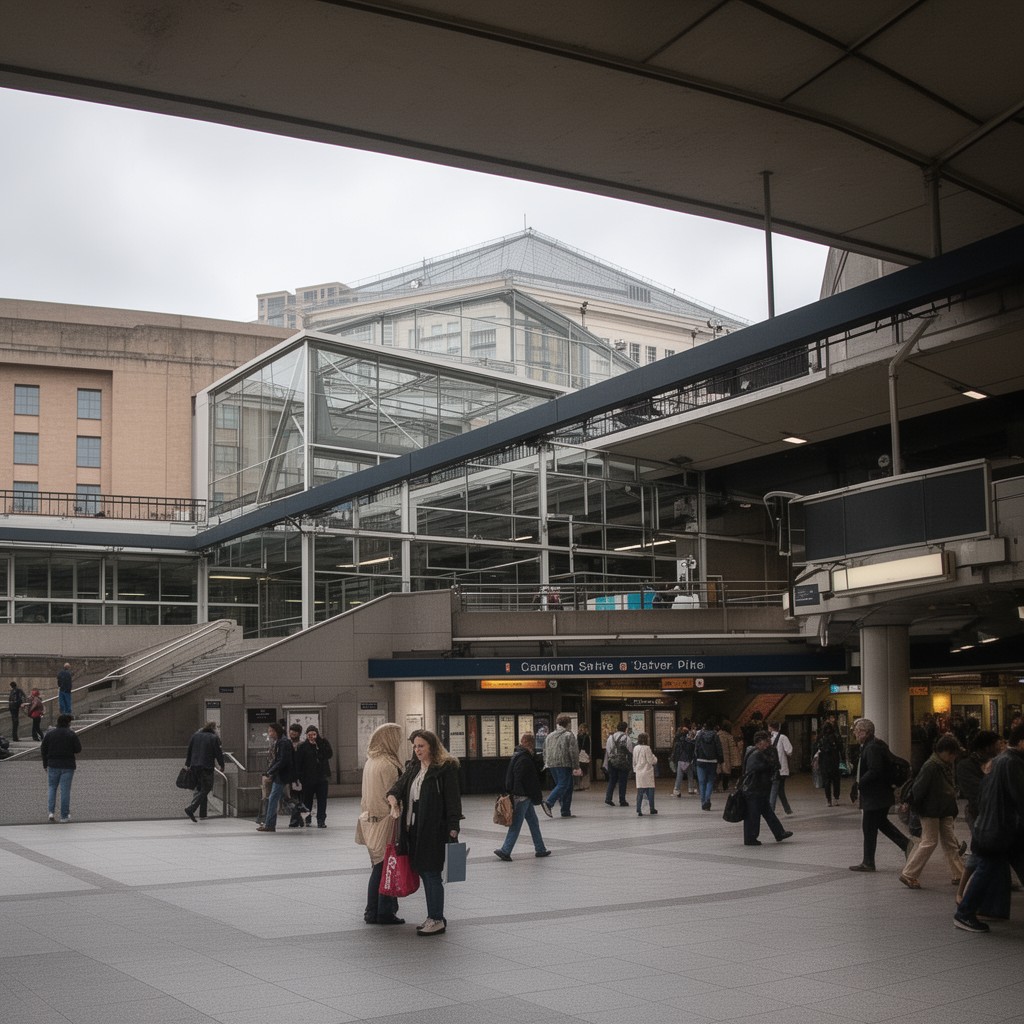 AI-generated illustration of Pentagon Metro station
