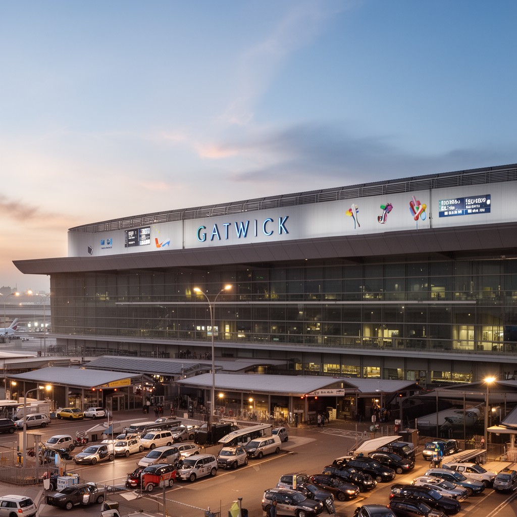 AI-generated illustration of Gatwick Airport