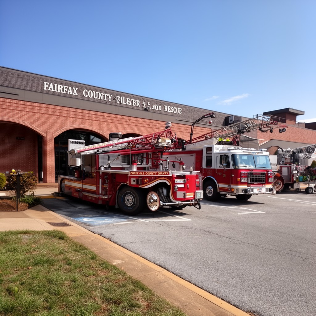 AI-generated illustration of Fairfax County Fire and Rescue Department