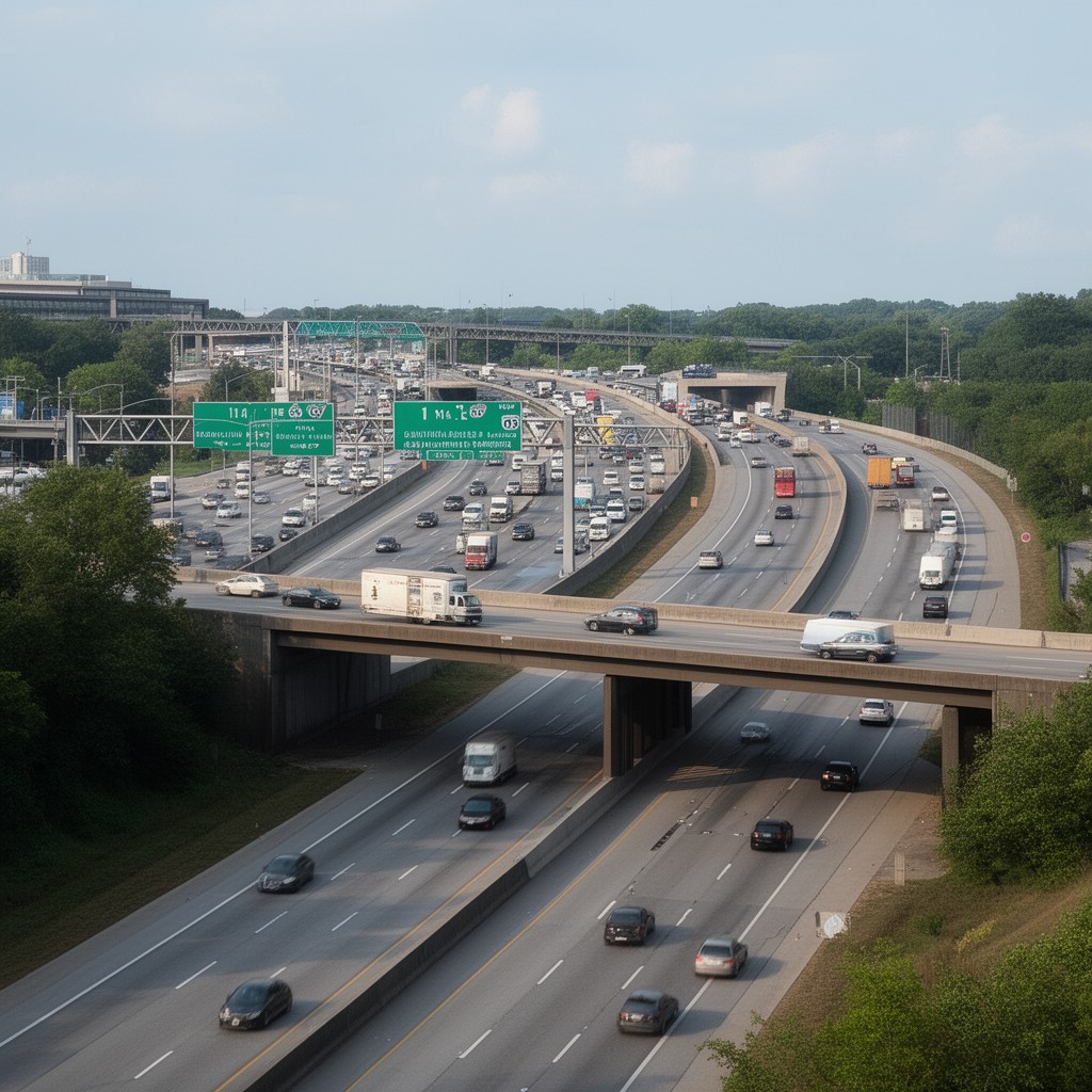 AI-generated illustration of I-66 Express Lanes Outside the Beltway