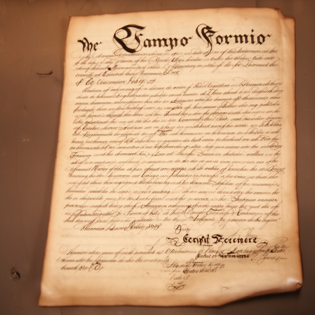 AI-generated illustration of Treaty of Campo Formio