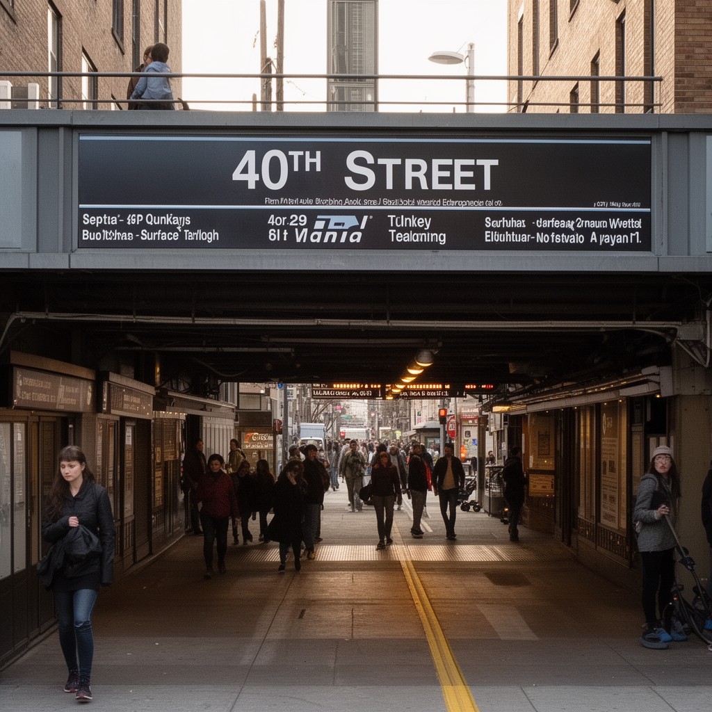 AI-generated illustration of 40th Street Portal