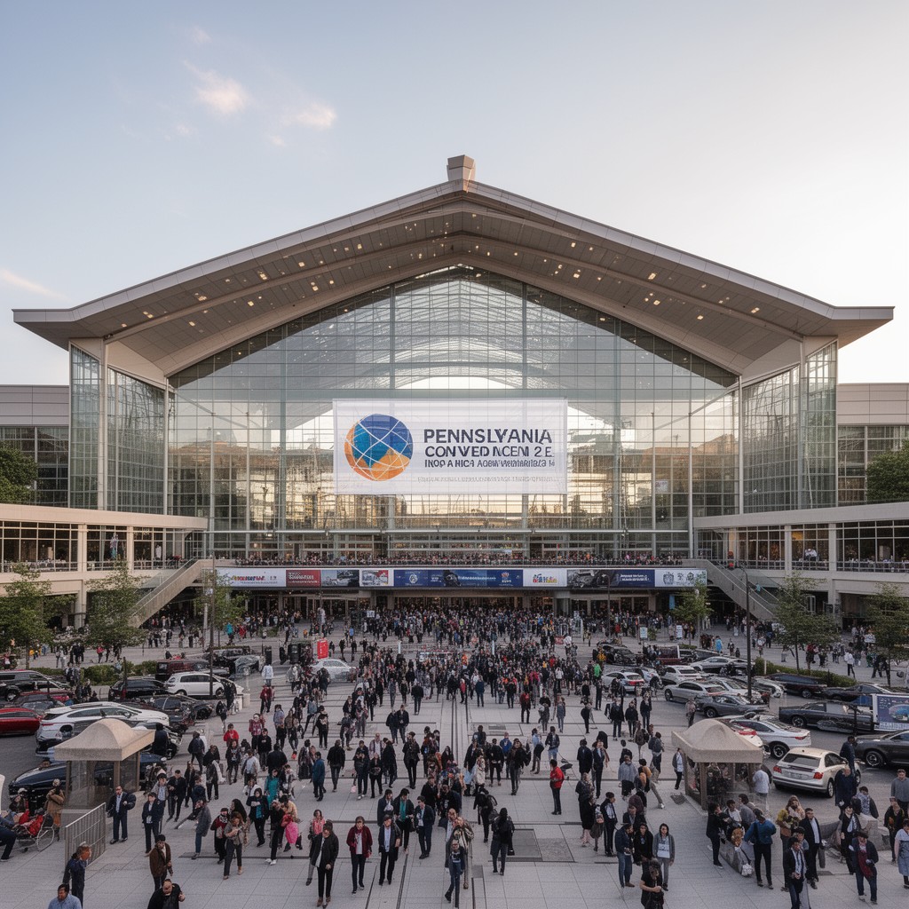 AI-generated illustration of Pennsylvania Convention Center