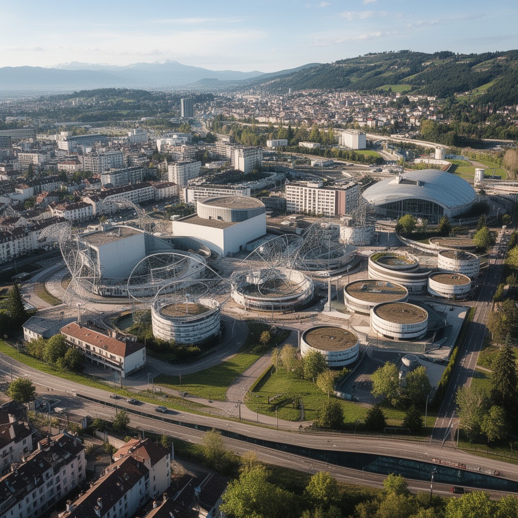 AI-generated illustration of Saint-Genis-Pouilly