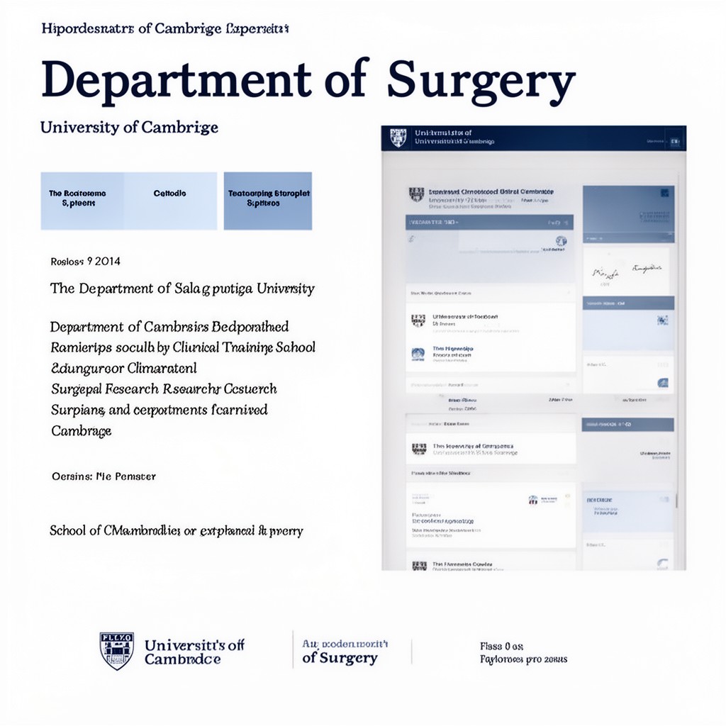AI-generated illustration of Department of Surgery, University of Cambridge