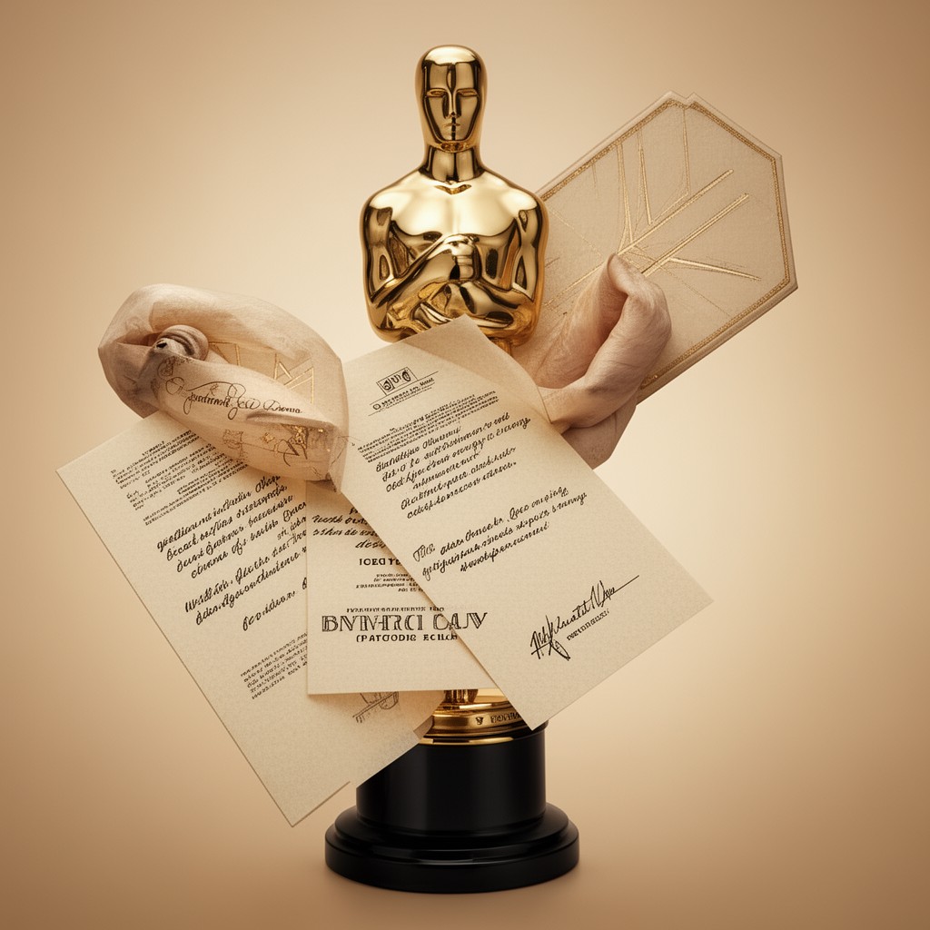 AI-generated illustration of Academy Award for Best Original Screenplay