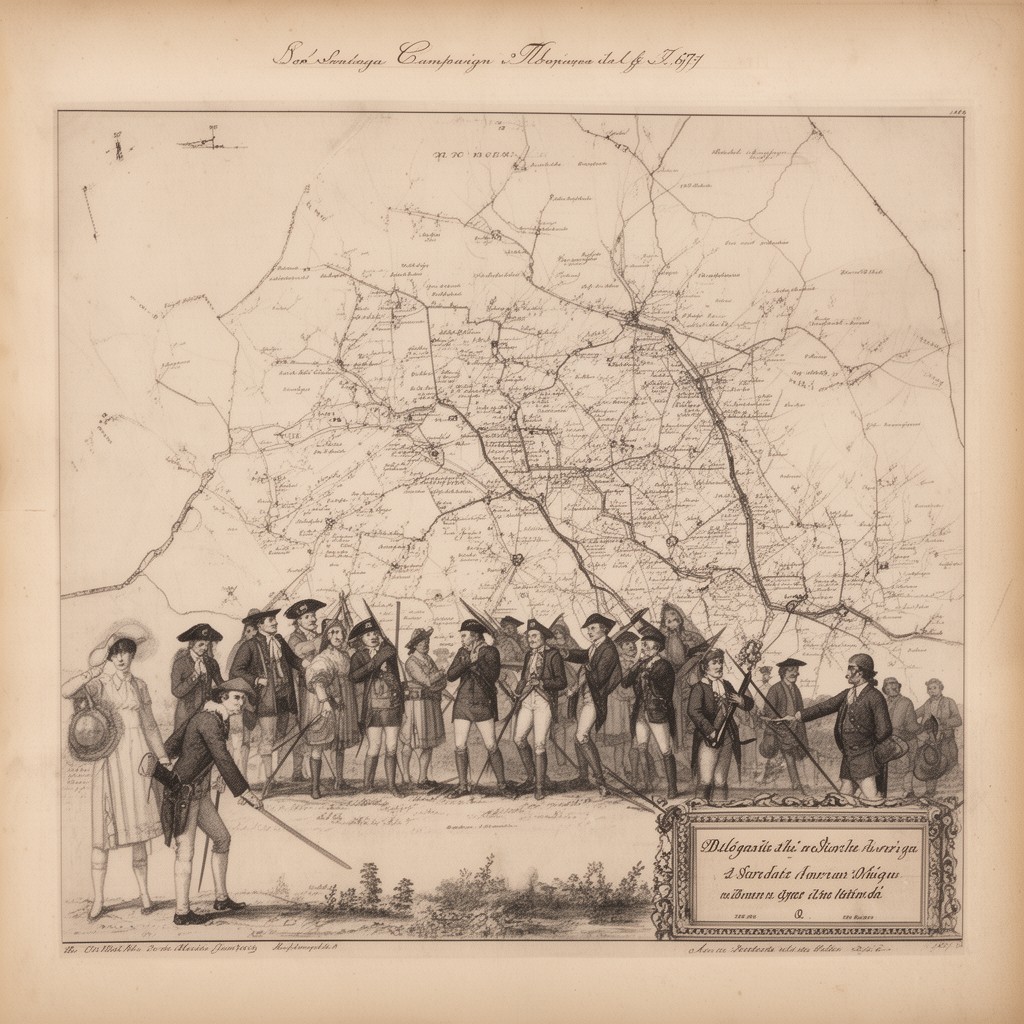 AI-generated illustration of Saratoga campaign