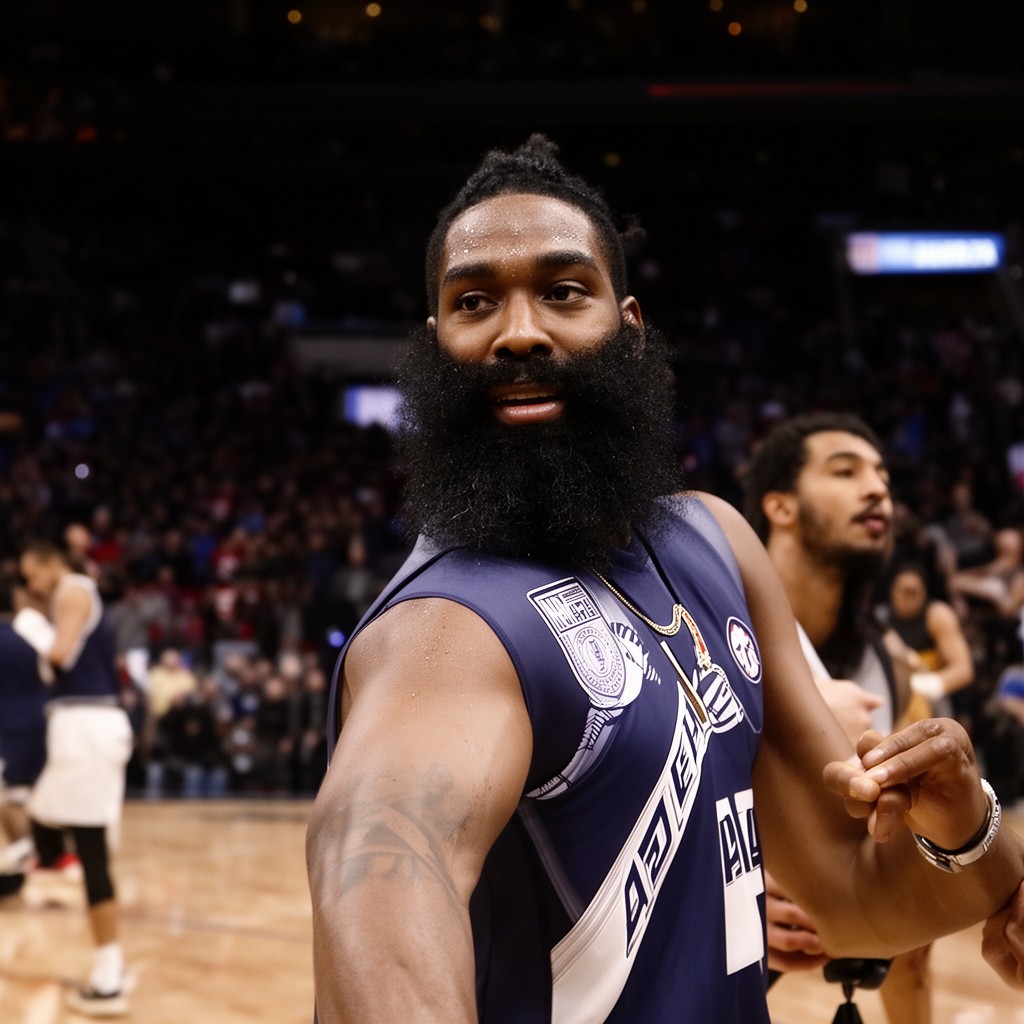 AI-generated illustration of James Harden