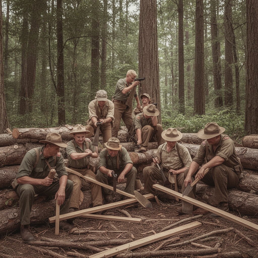 AI-generated illustration of Civilian Conservation Corps
