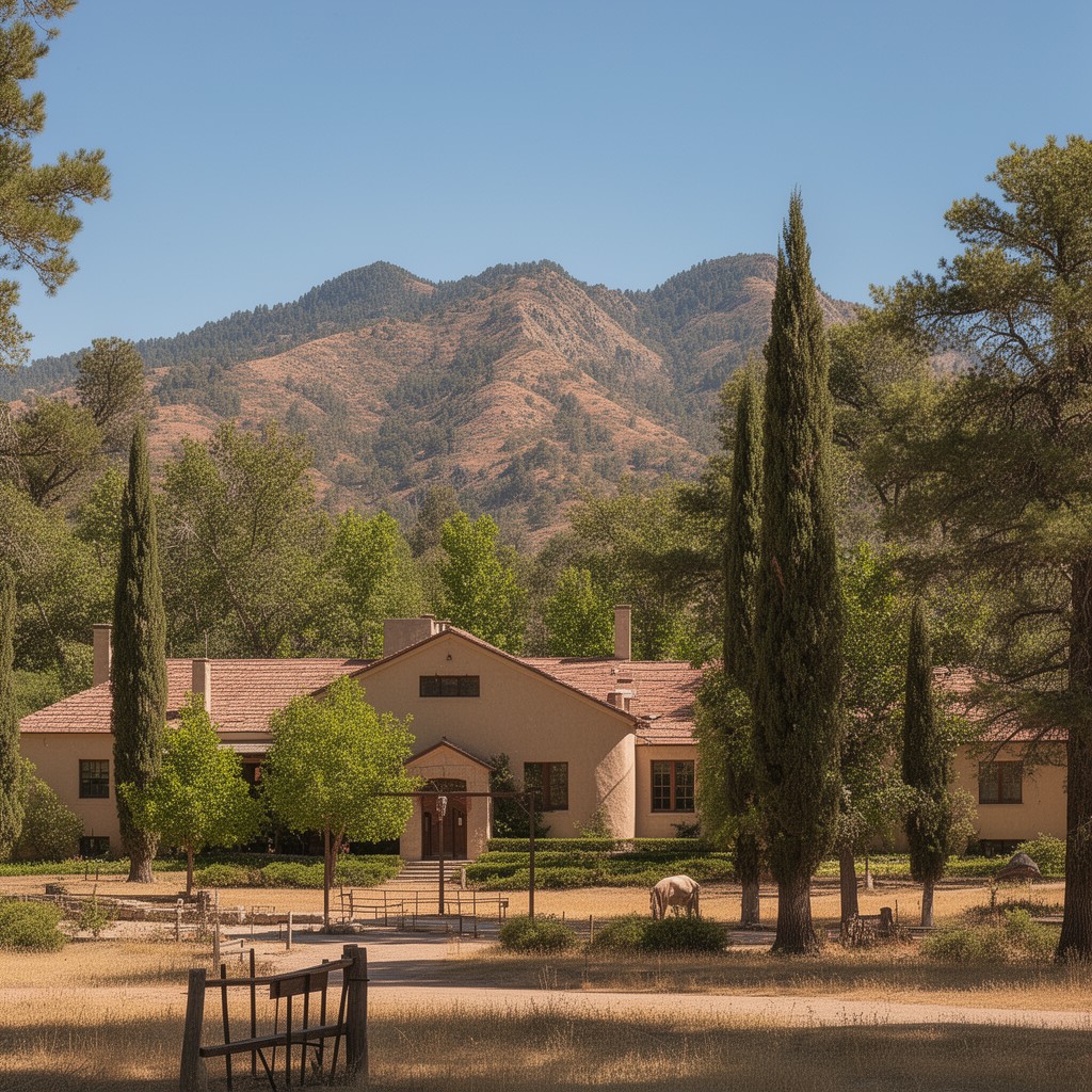 AI-generated illustration of Los Alamos Ranch School