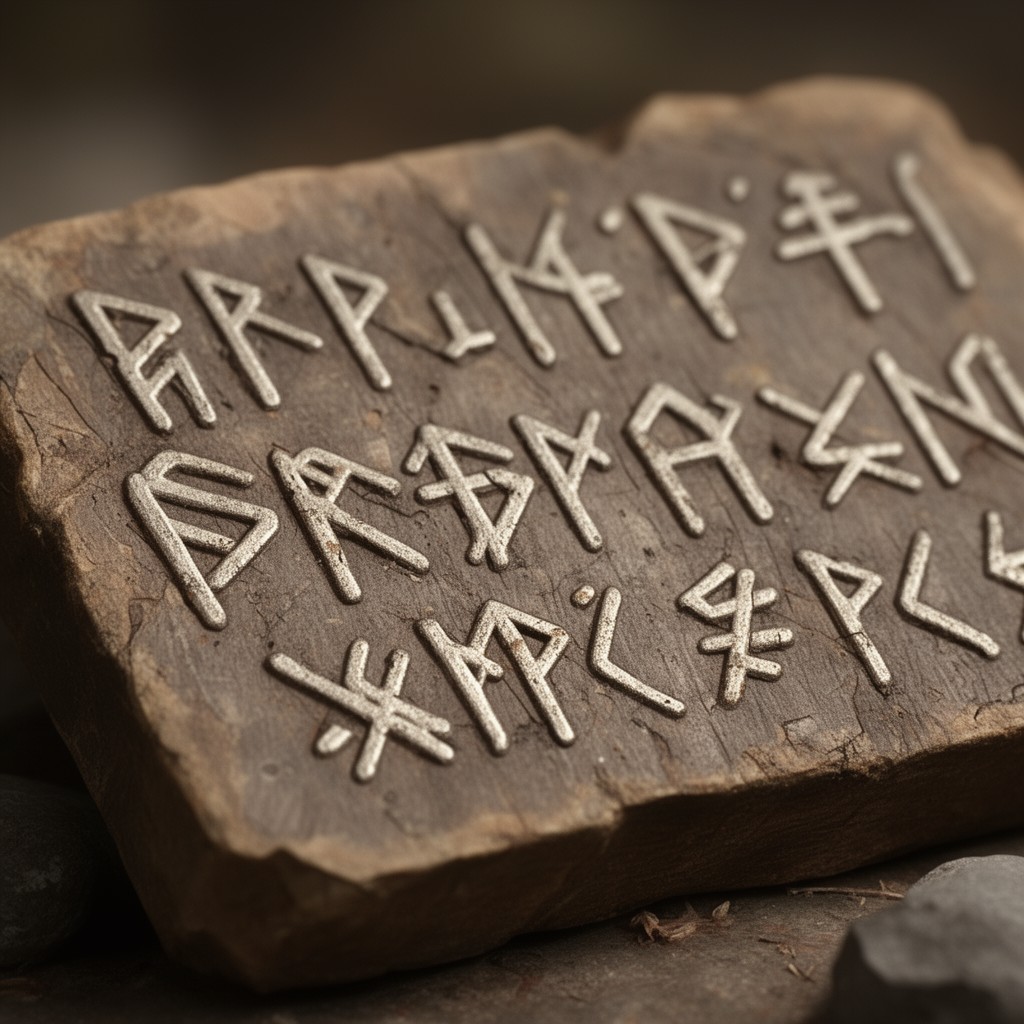 AI-generated illustration of Runic alphabet