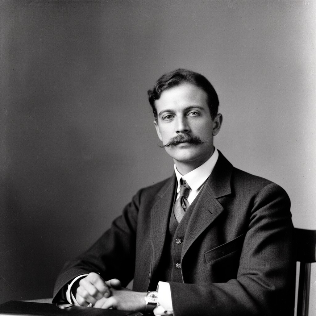 AI-generated illustration of Karl Schwarzschild