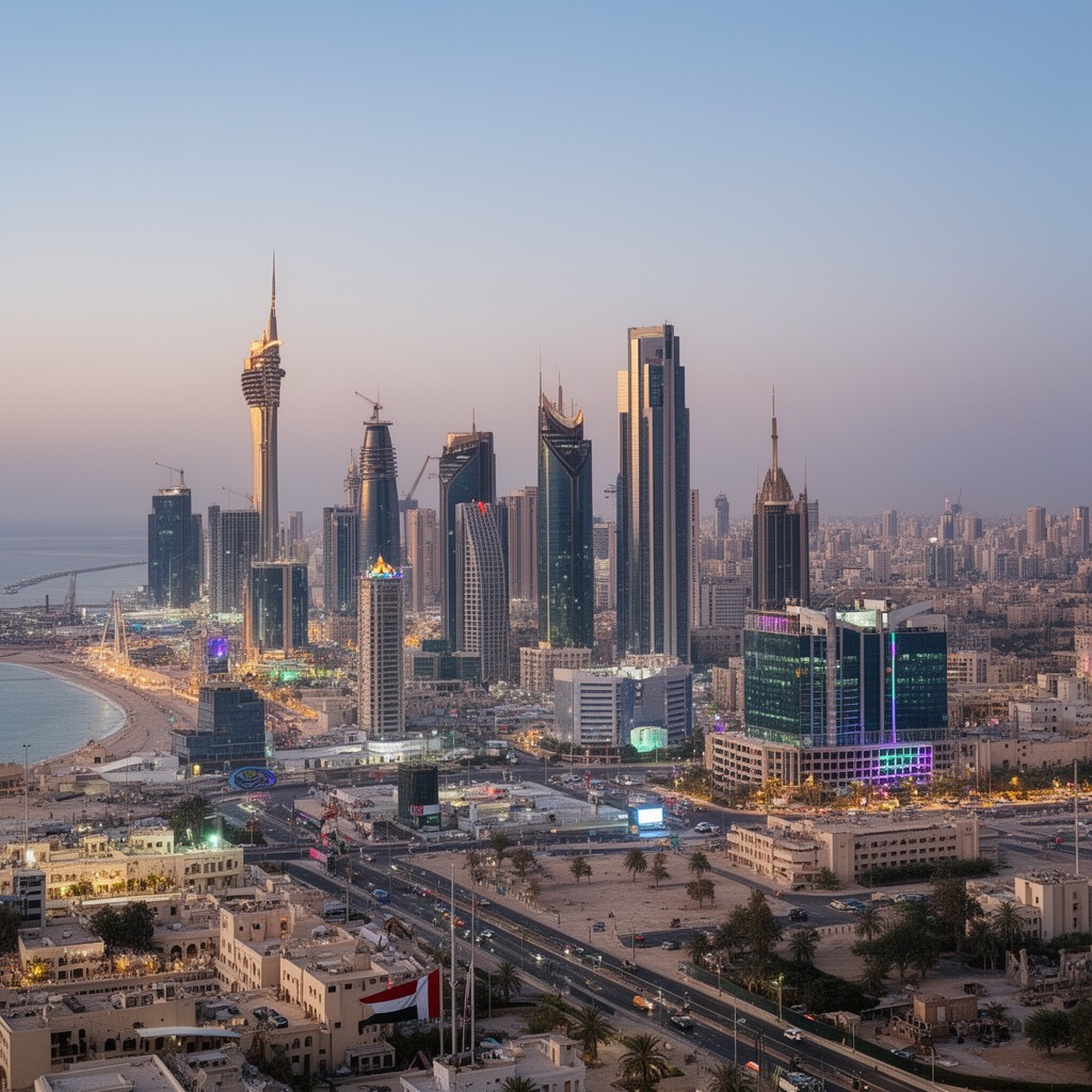 AI-generated illustration of Kuwait City