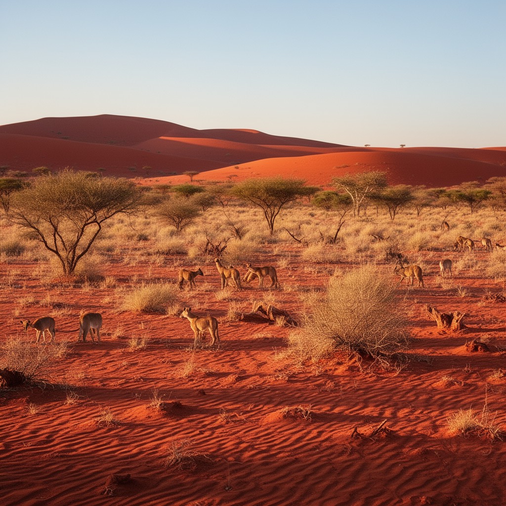 AI-generated illustration of Kalahari Desert