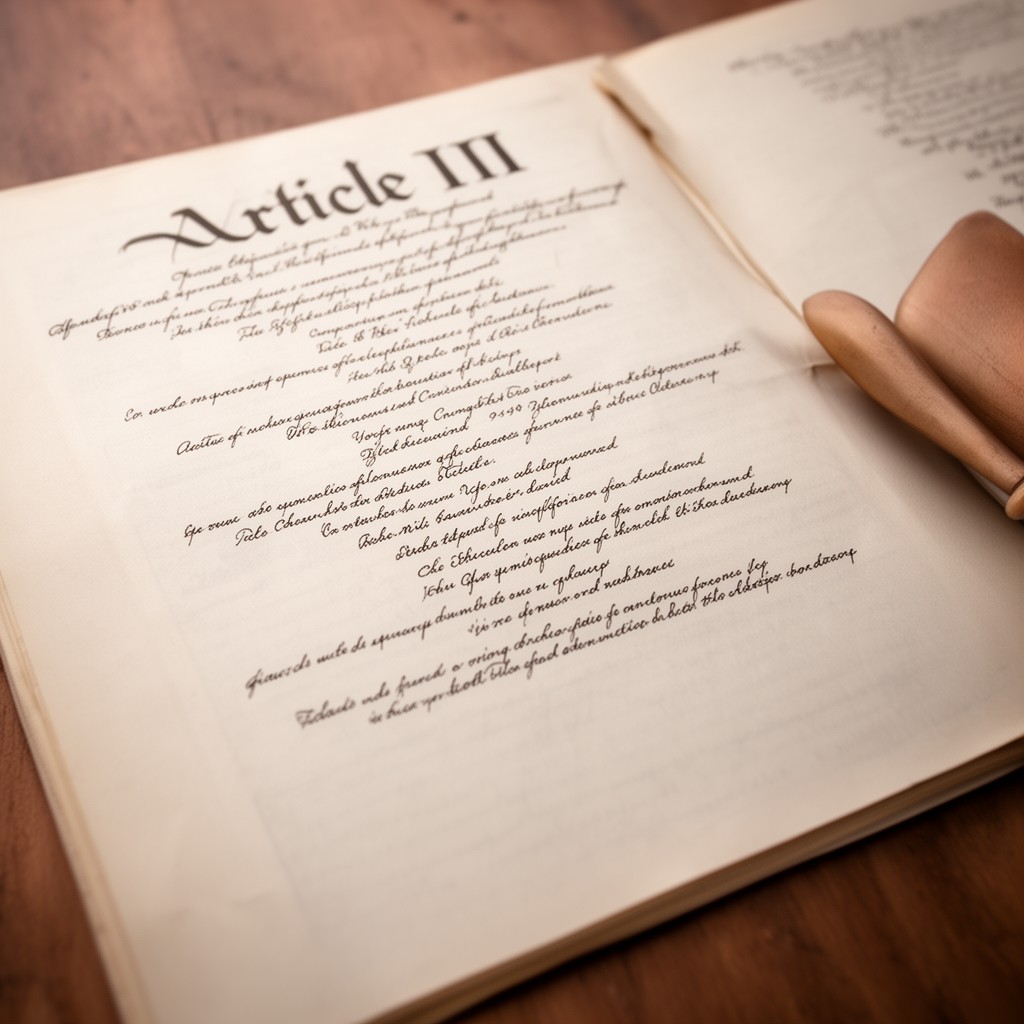 AI-generated illustration of Article III