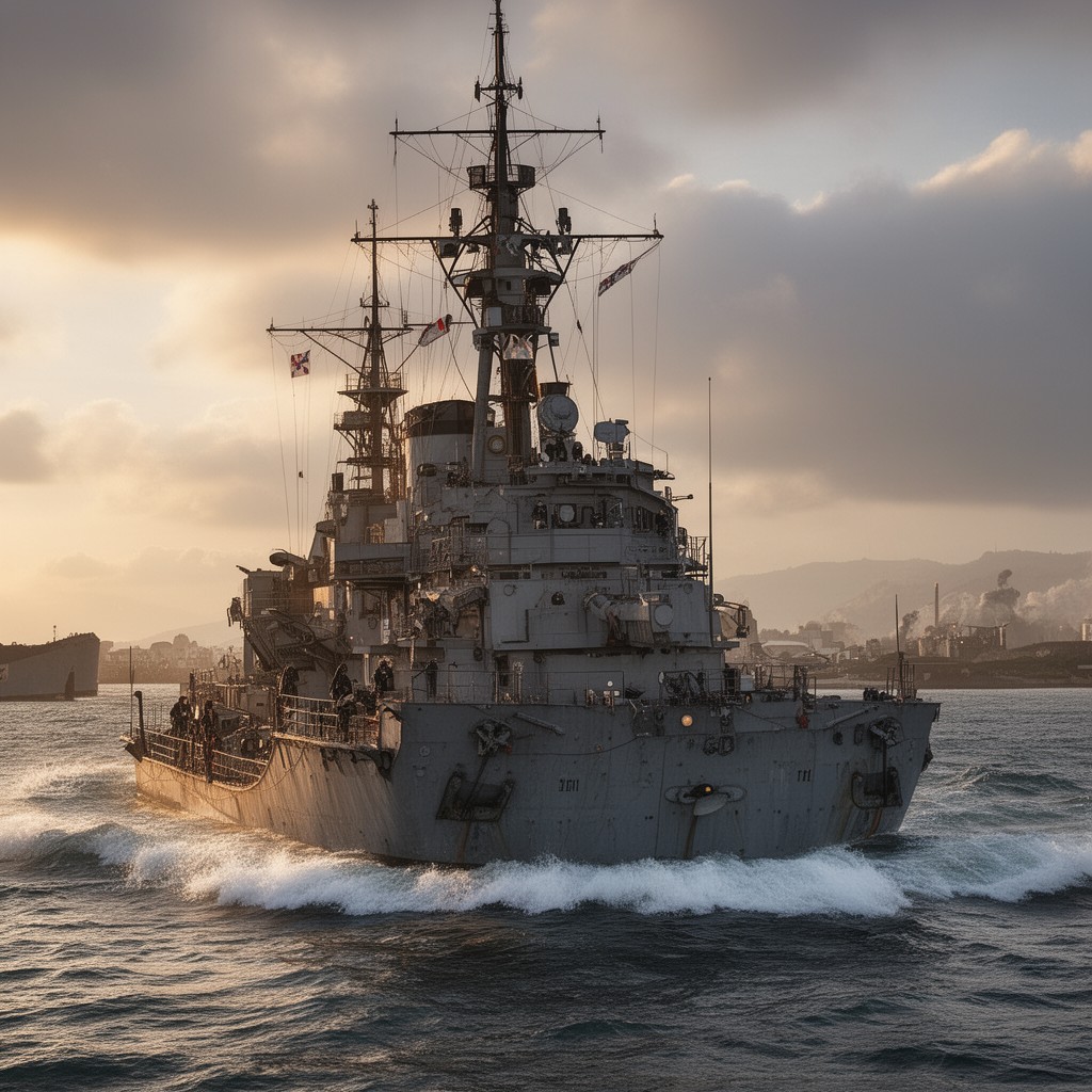 AI-generated illustration of HMS Kimberley
