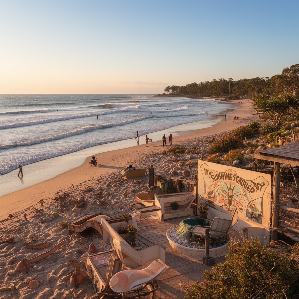 AI-generated illustration of Sunshine Coast