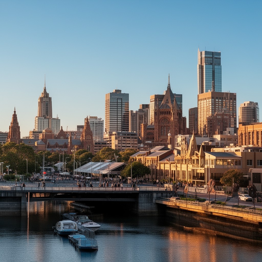 AI-generated illustration of Australia/Melbourne