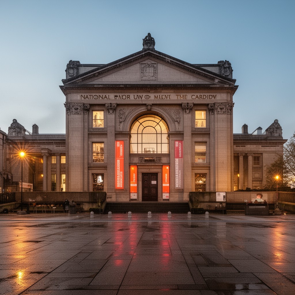 AI-generated illustration of National Museum Cardiff