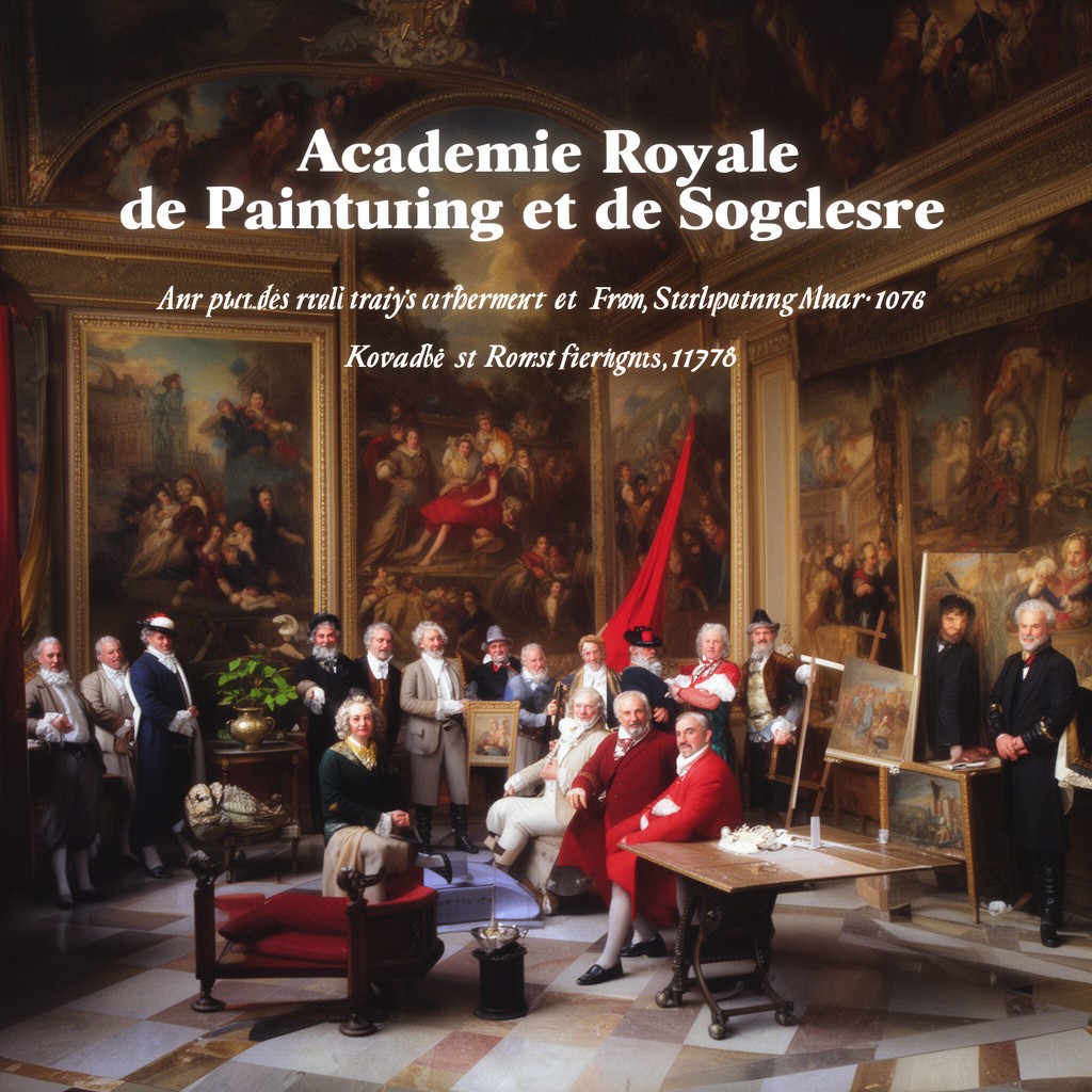 AI-generated illustration of Académie royale de peinture et de sculpture