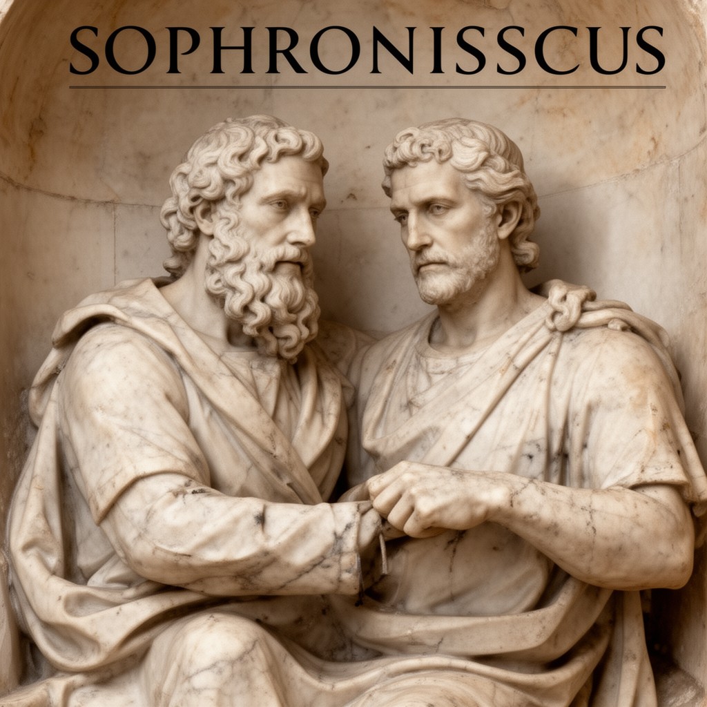 AI-generated illustration of Sophroniscus (father)