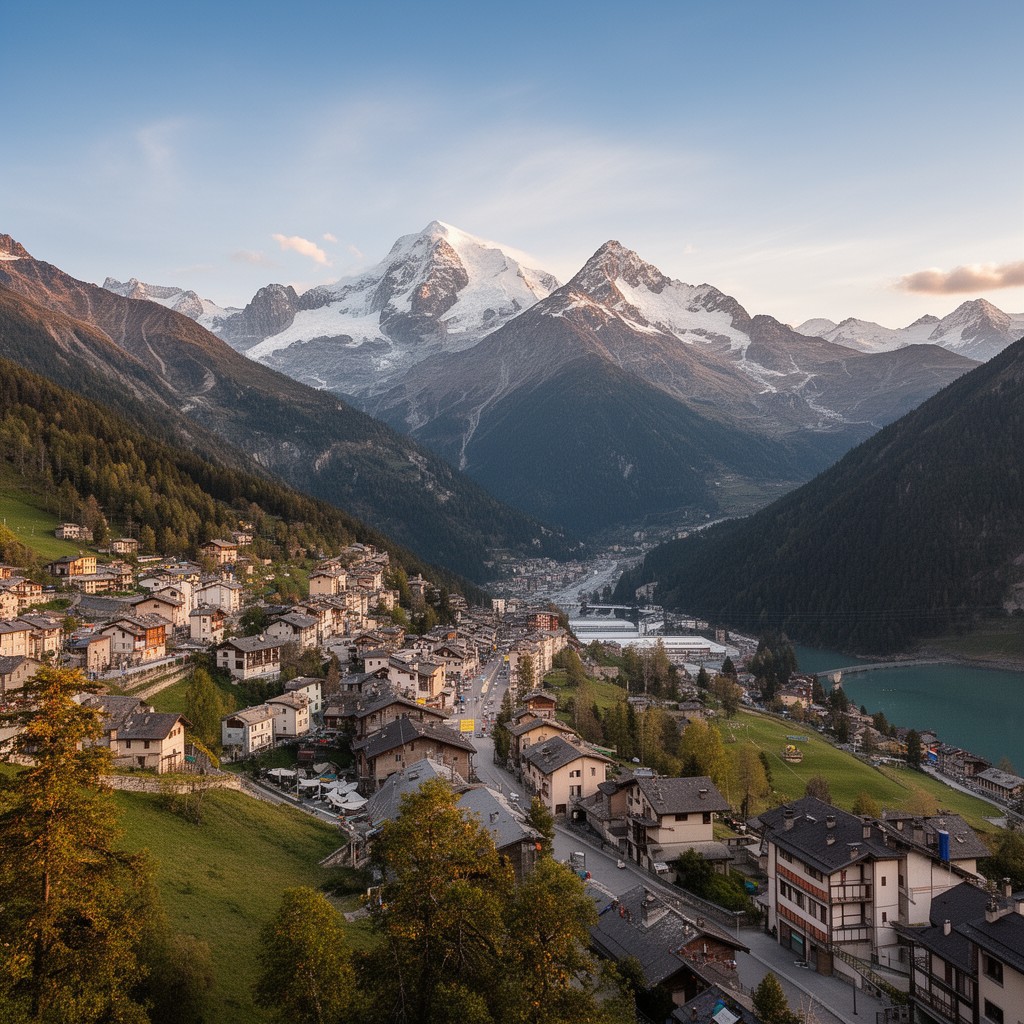 AI-generated illustration of Courmayeur