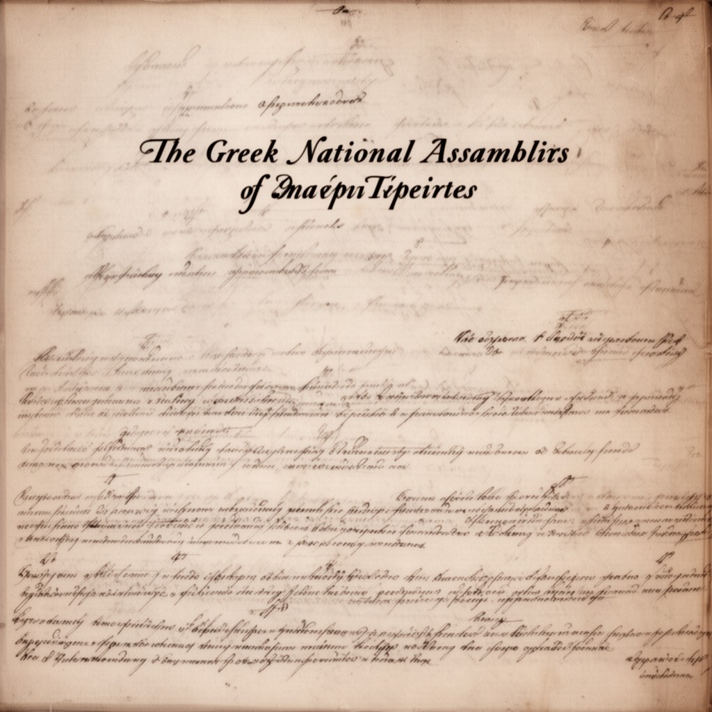 AI-generated illustration of Greek National Assemblies of the War of Independence