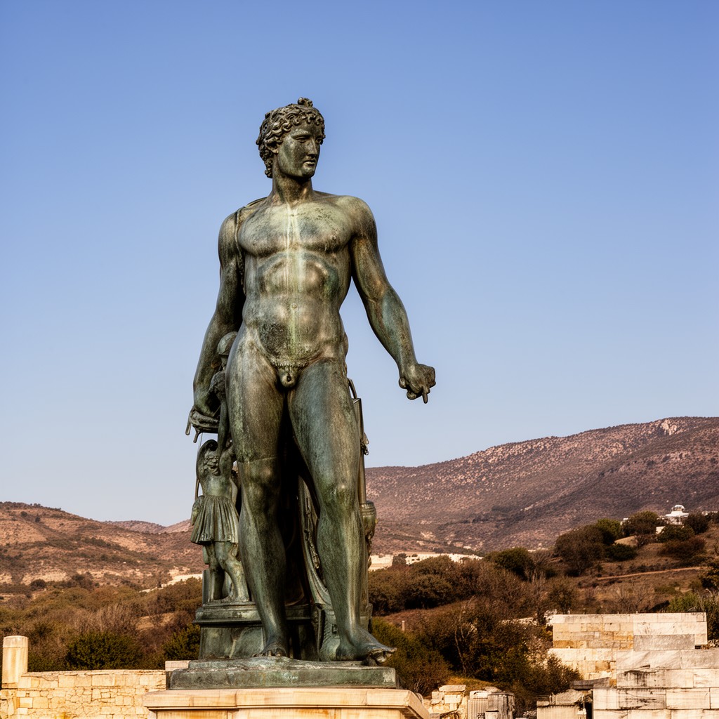 AI-generated illustration of Charioteer of Delphi