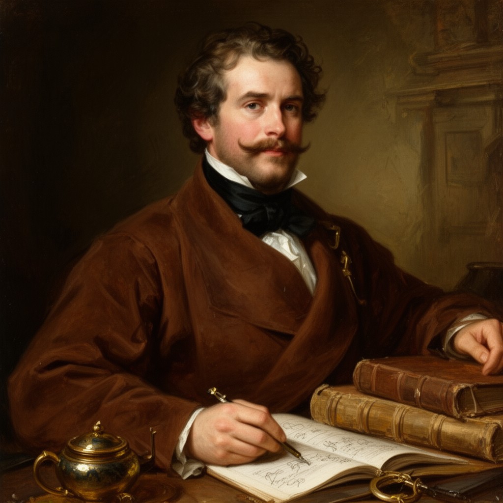 AI-generated illustration of Alexandre Dumas