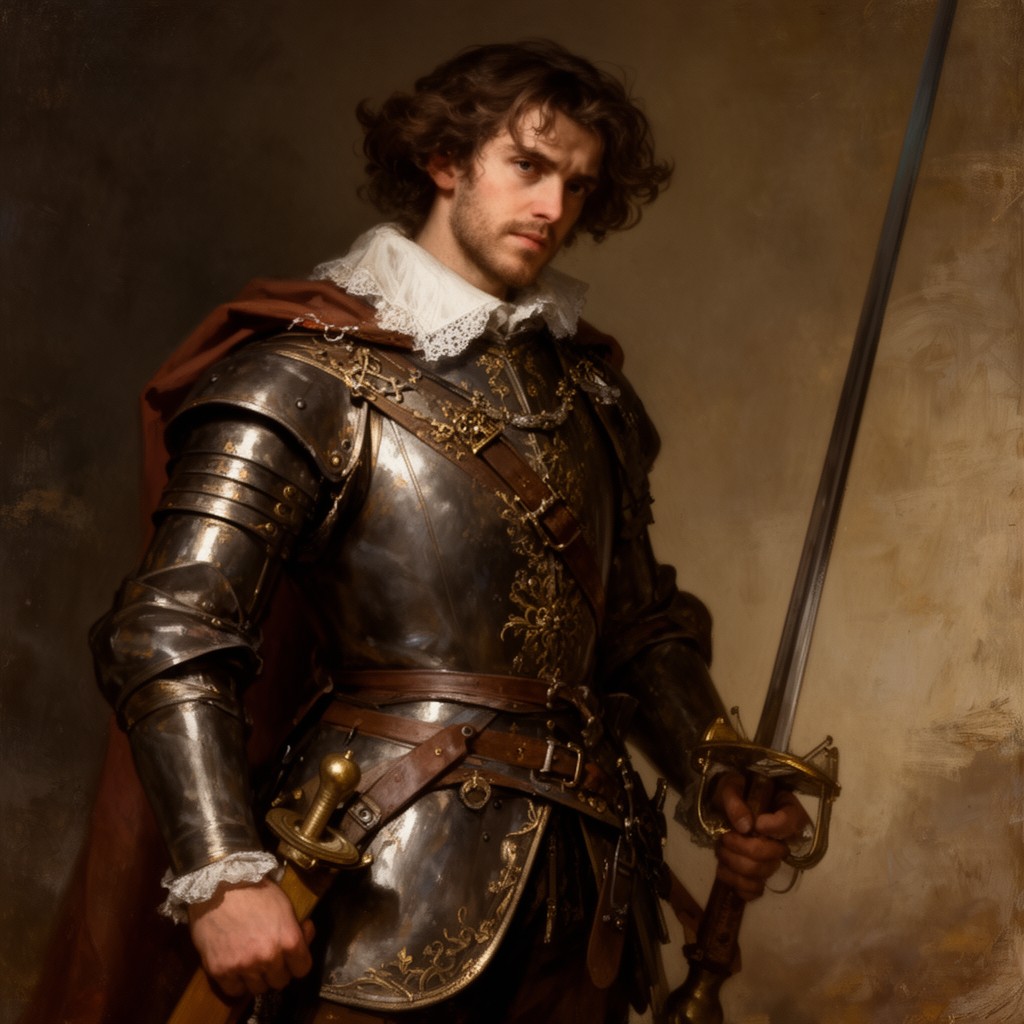 AI-generated illustration of Athos