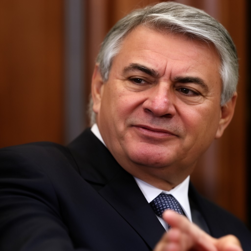AI-generated illustration of Sebastián Piñera