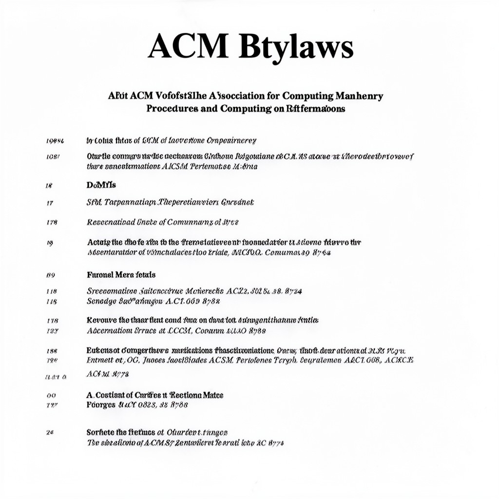 AI-generated illustration of ACM bylaws