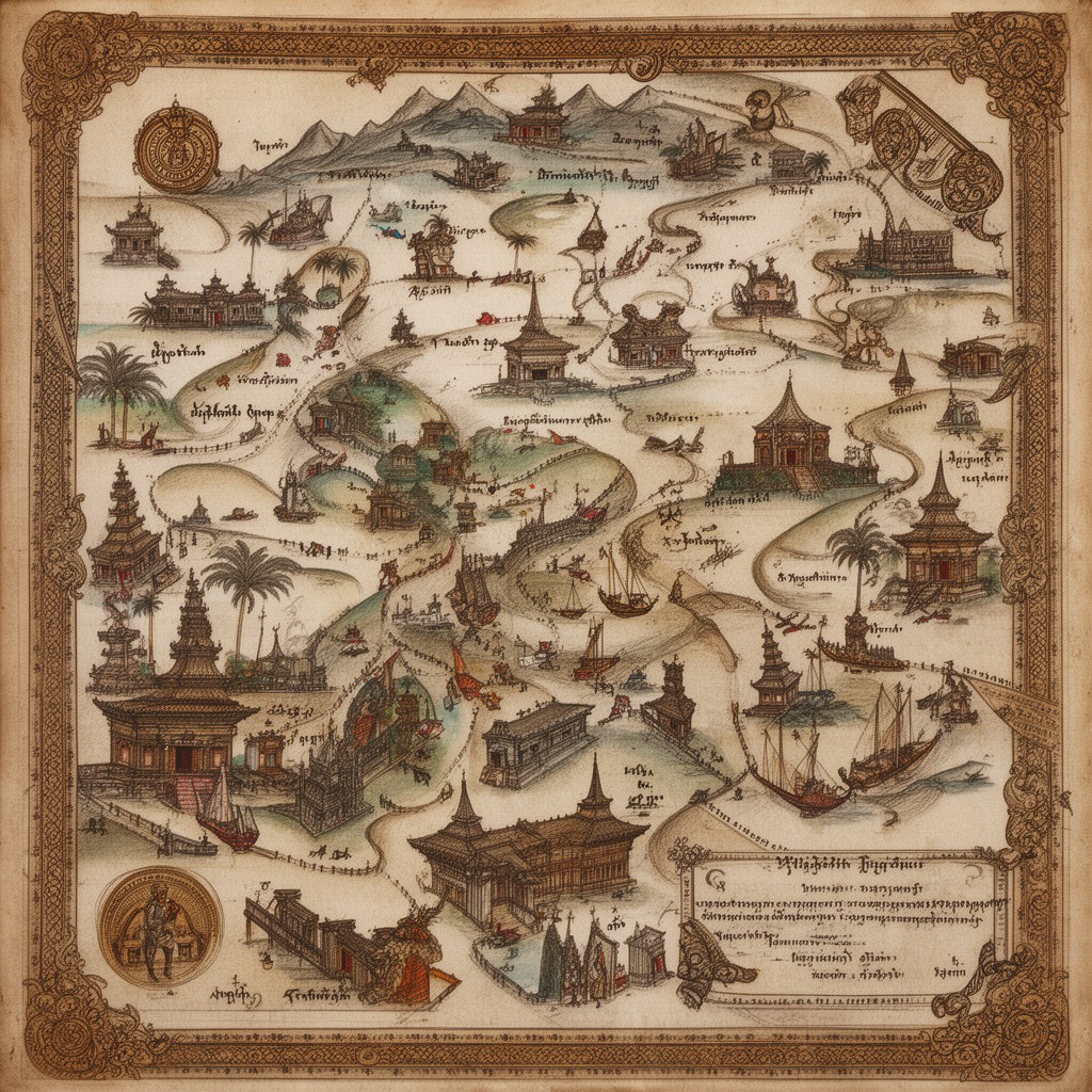 AI-generated illustration of Majapahit Empire