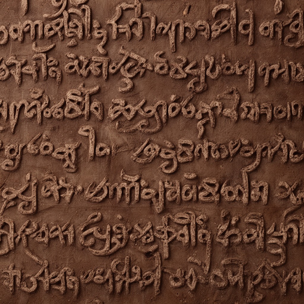AI-generated illustration of Kawi script