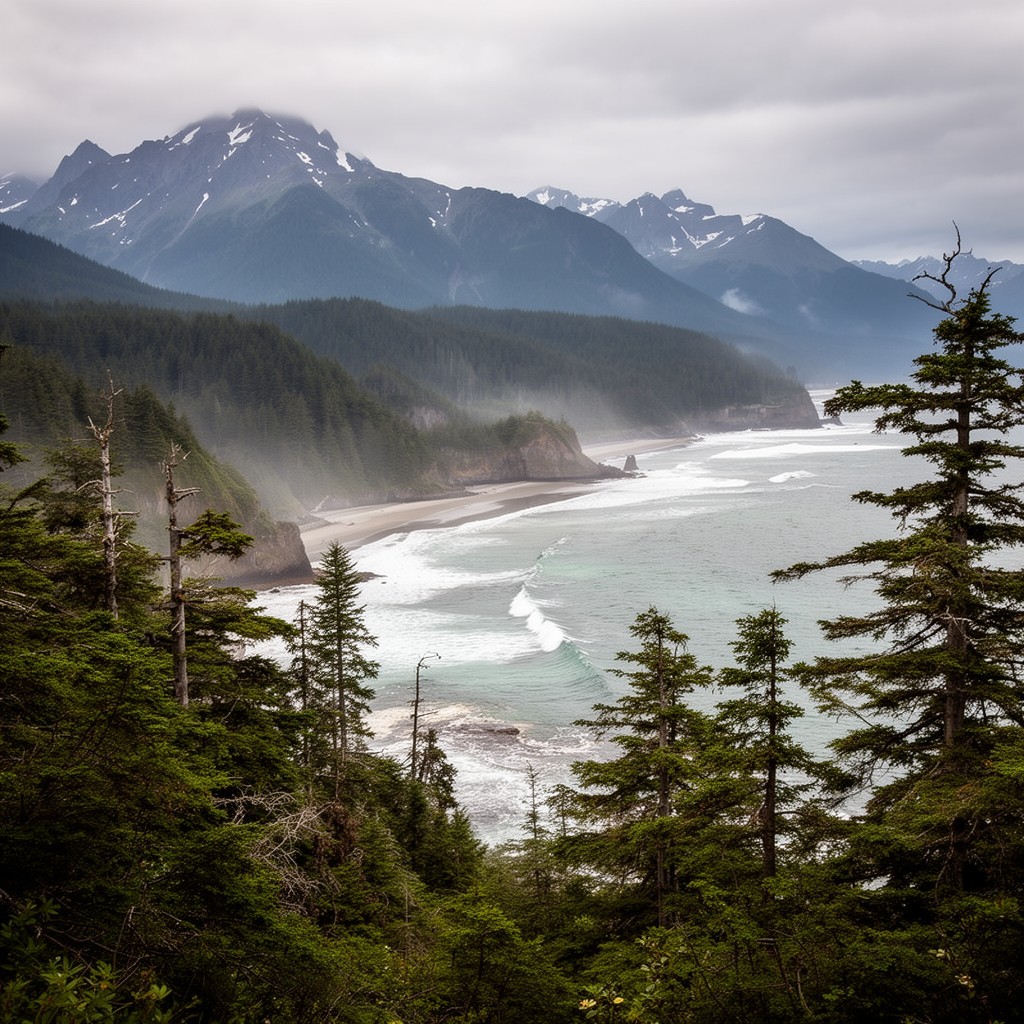 AI-generated illustration of Olympic National Park