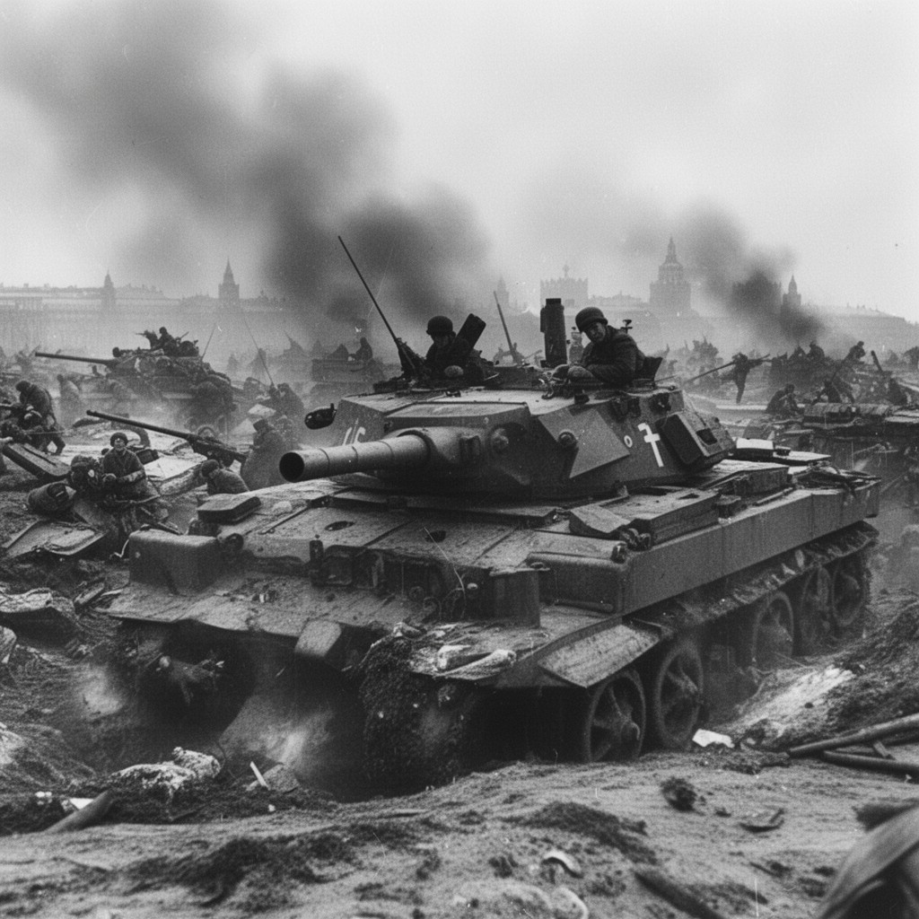 AI-generated illustration of Battle of Moscow