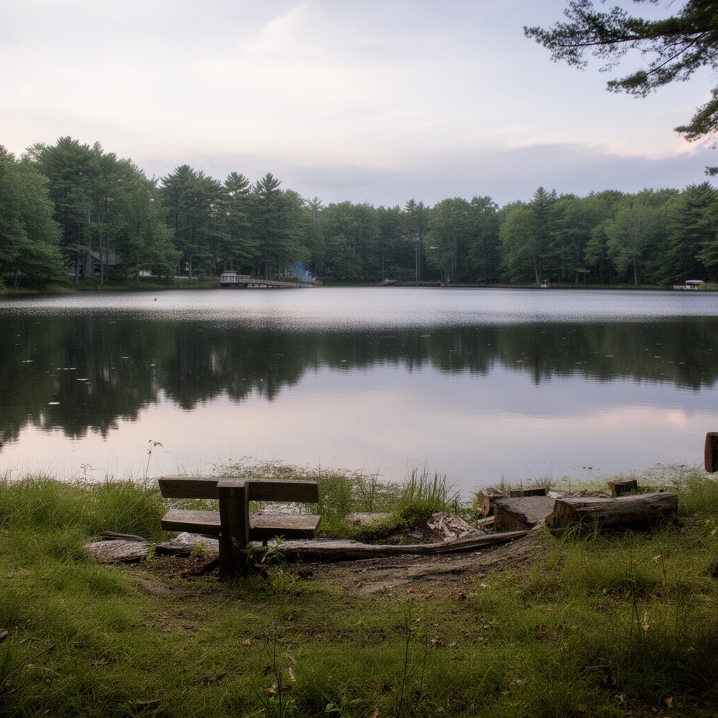 AI-generated illustration of Walden Pond State Reservation