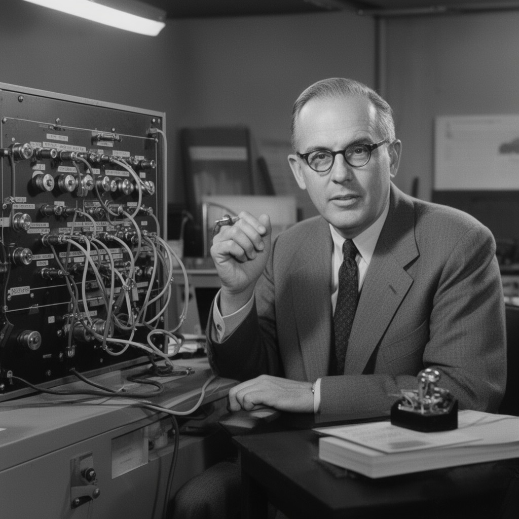 AI-generated illustration of James L. Flanagan