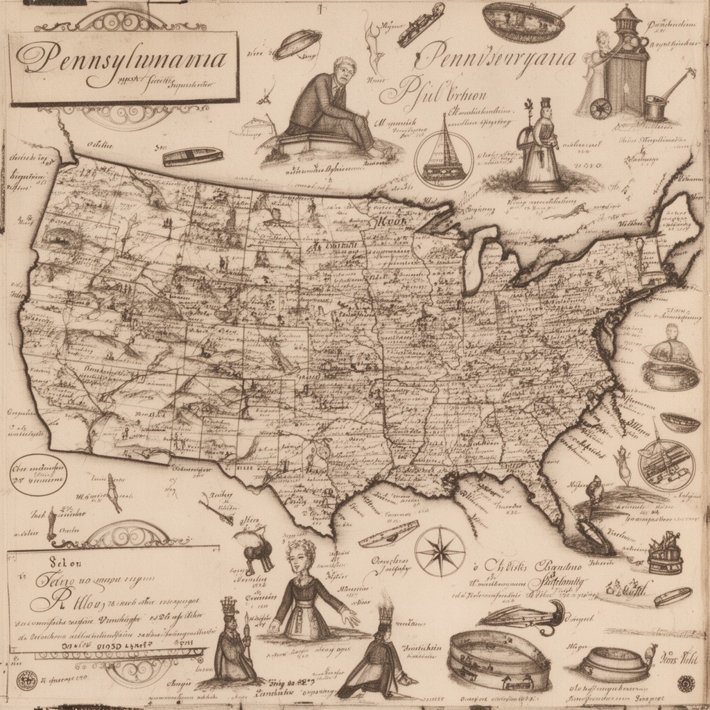 AI-generated illustration of Pennsylvania