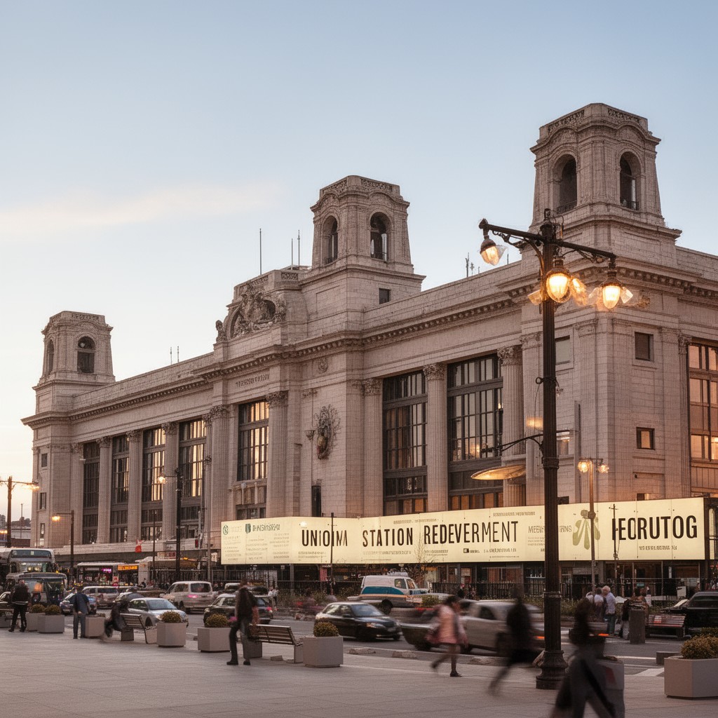 AI-generated illustration of Union Station Redevelopment Corporation