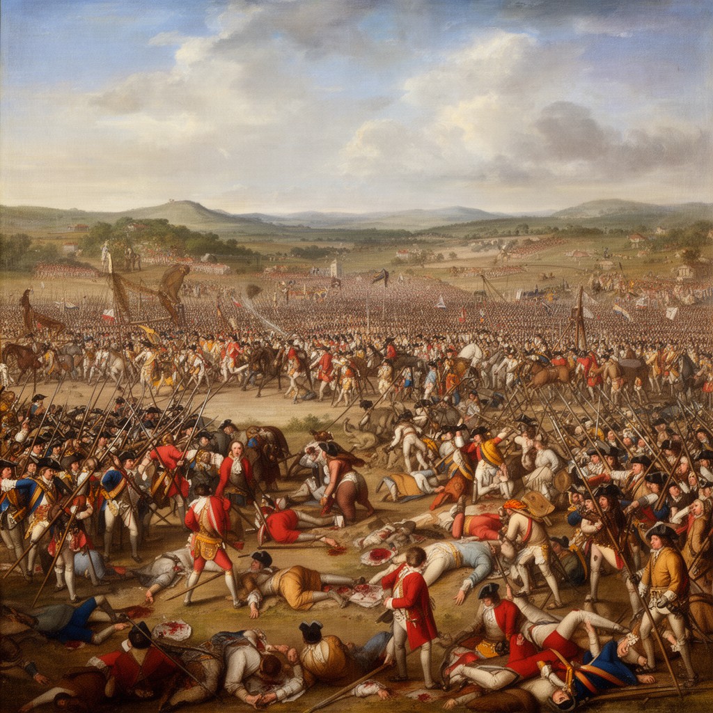 AI-generated illustration of Battle of Malplaquet