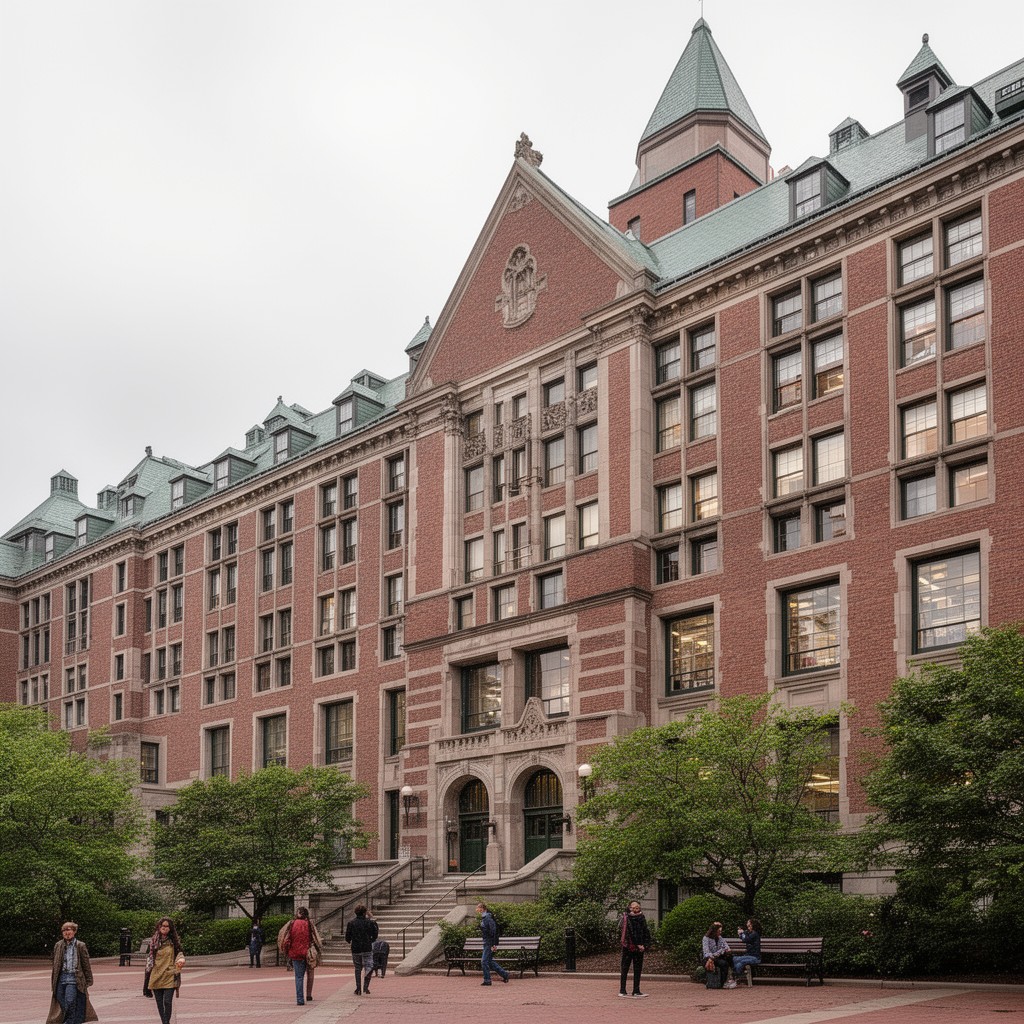 AI-generated illustration of Langdell Hall