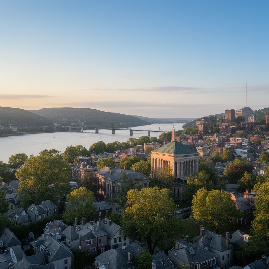 AI-generated illustration of Poughkeepsie, New York