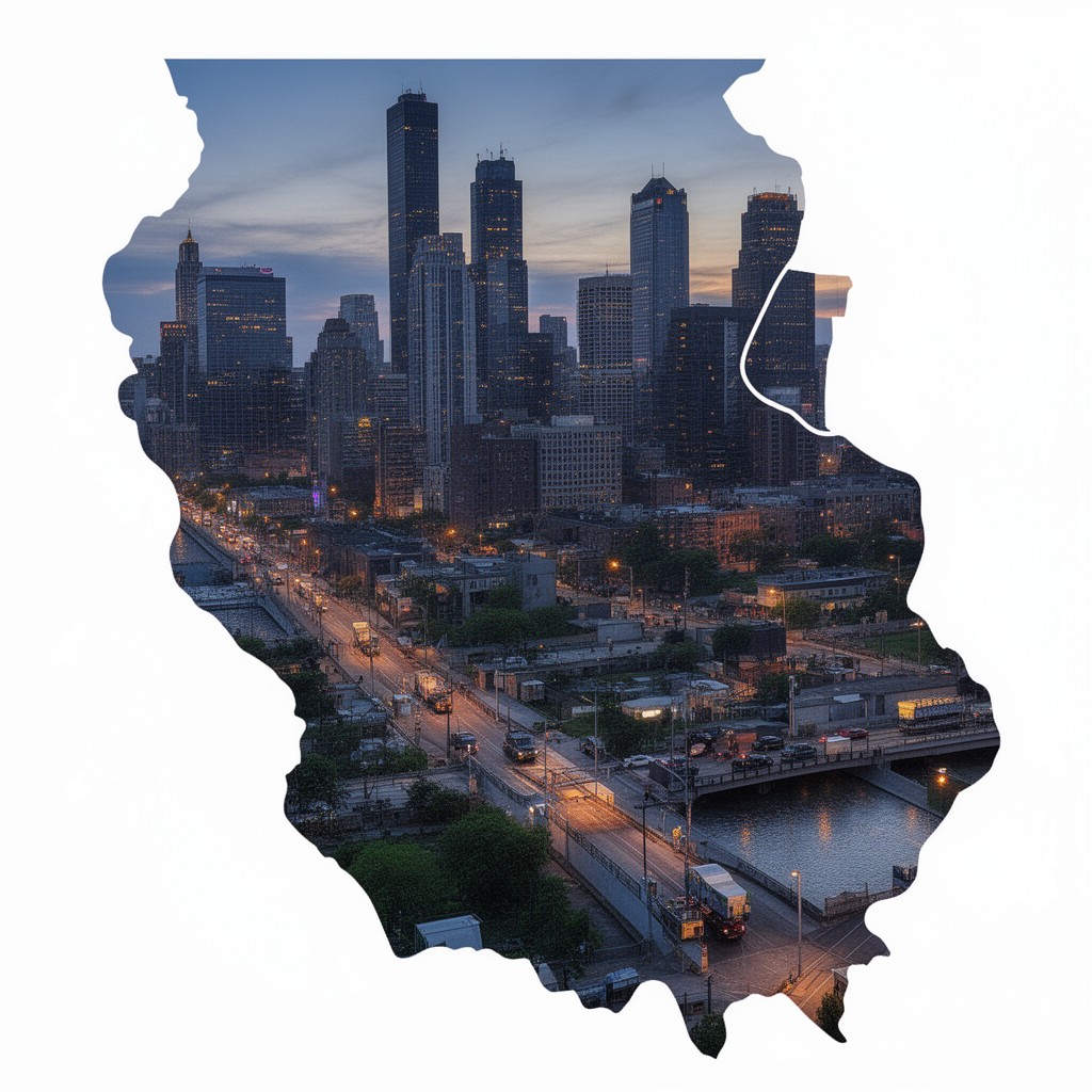 AI-generated illustration of Illinois